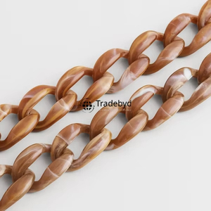 High End Resin Chain Necklace Luxury Fashion Jewelry for Women Elegant Statement Accessories Offset Handmade Waterproof - Product Image 3