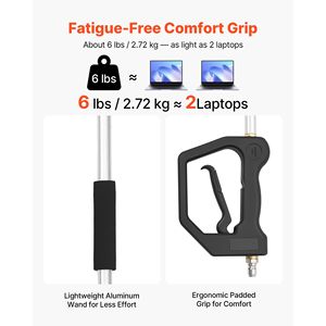 Lance télescopique pour nettoyeur haute pression de 9 pieds, extension de nettoyeur haute pression en 3 sections avec 7 buses, adaptateur de tuyau et sangle de support - Product Image 5