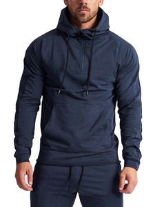 Survêtement de fitness pour homme 2024, logo personnalisable, respirant, gris, pour l'entraînement, meilleur vêtement de sport d'hiver avec fermeture éclair - Product Image 1