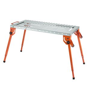 Banco da Lavoro Pieghevole in Acciaio al Carbonio 44'' X 21'' Capacità 500 LBS Altezza Regolabile a 4 Livelli 21'' X 21'' X per Saldatura - Product Image 1
