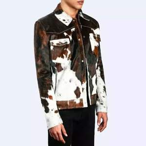 Modern Leather <b>Jacket</b> Men Cowhide Leather <b>Jacket</b> Genuine Cow Skin Stylish Casual Winter Fashion Wear - Product Image 1