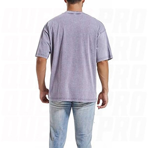 Camiseta de Verano de Algodón Grueso Oversize para Hombre, Estilo Vintage Lavado, Ajuste Holgado, Manga Corta, Top Casual Streetwear para Hombre, Mujer, Unisex - Product Image 4