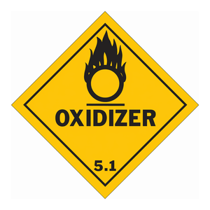 Etiquetas de Envío de Materiales Peligrosos Autoadhesivas y Duraderas Brady Oxidizer 5.1 para Transporte de Productos Químicos - Product Image 1