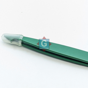 Pince à épiler sourcils verte à pointe inclinée en acier inoxydable – Outil de coupe durable au style moderne - Product Image 5
