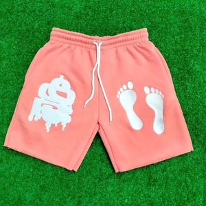 Custom Logo Front Male Mid Waist Wide-leg Gym Shorts 100% Cotton Quick Dry Solid Drawstring Closure 140g - Product Image 1