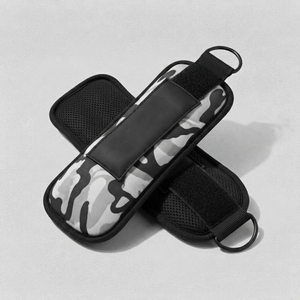 Sangles de levage en néoprène avec fermeture Velcro, sangle de cheville pour musculation avec anneau en D, motif camouflage, réglable et rembourrée pour l'exercice - Product Image 2