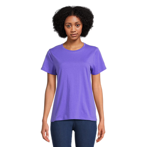T-shirts confortables pour femmes, couleur unie, usage quotidien, col rond, manches courtes, coupe ajustée, t-shirt décontracté uni, provenant de BD - Product Image 2