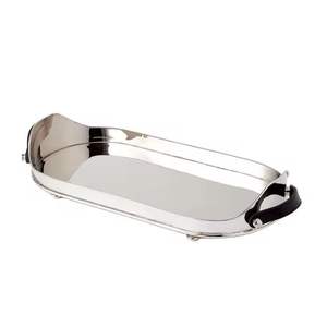 Plateau de service en acier à pétales dorés, forme et taille personnalisées, poignée dorée, assiette durable, plat de cuisine, fête à domicile, couleur personnalisée - Product Image 4