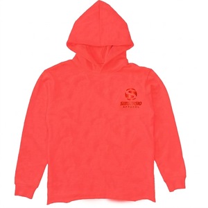 เสื้อฮู้ดดี้โอเวอร์ไซส์ผ้าฝ้ายทรงวินเทจฟอกสีแบบทำสีซีดขอบดิบ ตัดสั้น ทรงยูนิเซ็กซ์ สกรีนโลโก้ตามสั่ง OEM - Product Image 1