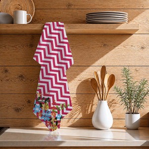 Serviette de cuisine de haute qualité à forte absorption d'eau, motif floral imprimé, 100% coton, serviettes de cuisine en provenance d'Inde. - Product Image 1