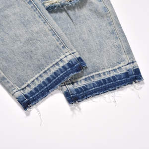 Pantalones vaqueros rectos de invierno de bajo precio, estilo urbano, lavados, ajustados, de tiro medio, desgastados, rasgados y ligeros. - Product Image 4