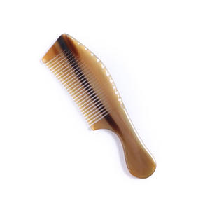 Peigne à cheveux en corne de buffle, meilleure qualité, fait main, peignes en corne de vache naturelle, peigne en corne de bœuf blanc, outil de coiffure, logo personnalisé - Product Image 2