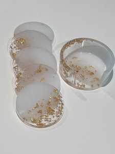 Juego de Posavasos de Resina Epoxi de Lujo Hechos a Mano, 300 mm de Diámetro, Posavasos Decorativos para Bebidas, Resistentes al Agua y al Calor, Protección para Mesa, Hogar - Product Image 3