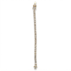 Luxury 18k <b>Solid</b> <b>Gold</b> Minimalist Tennis Bracelet Brilliant Cut Lab-Grown Diamonds Prong Set IGI Certified Wedding Party Gift - Product Image 3