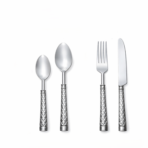 Ensemble de couverts classiques de qualité supérieure en acier inoxydable poli miroir, 16 pièces, avec manches en acier inoxydable, cuillères à thé, fourchettes, couteaux - Product Image 1