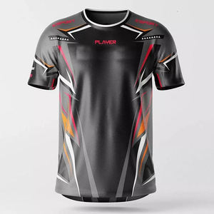 Maillot de football RICSA INTERNATIONAL pour homme, rouge, noir, jaune, col rond, imprimé par sublimation, séchage rapide, polyester 240g, modèle 5030, devant - Product Image 5