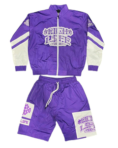 Conjunto de Sudadera con Capucha y Pantalones Cortos Impermeables de Nailon Personalizados 2 en 1, Diseño 2026, para Hombre, Invierno, Casual, Ligero, Venta al Por Mayor - Product Image 3