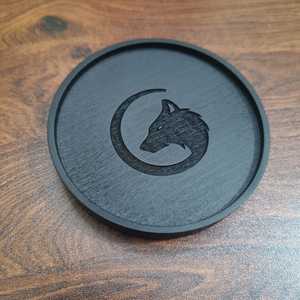 Handmade Wooden Candle Jar Holder Round Black Finish <b>Tealight</b> Display Stand Decorative Home Decor Accessory - Product Image 1