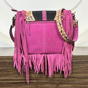 Sac à main bandoulière vintage bohème de haute qualité pour femmes, sac à main en cuir de vachette travaillé à la main avec franges, sac à main bandoulière - Product Image 5