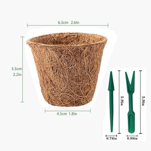 Pot en fibre de coco écologique - Contenant de culture biodégradable pour semis de plantes de jardin - Product Image 3