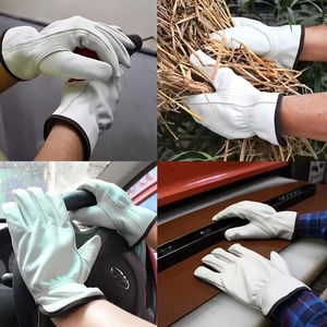 Gants de travail en cuir pleine fleur avec pouce Keystone, gants de conduite de sécurité, adhérence élastique, résistance aux coupures - Product Image 4
