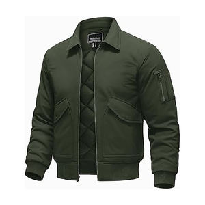 TACVASEN เสื้อแจ็คเก็ตบอมเบอร์ผู้ชาย เสื้อแจ็คเก็ตบุนวมหนา ซิปปิด กันน้ำ กันลม เสื้อโค้ทกันหนาวพร้อมกระเป๋า 6 ช่อง - Product Image 1