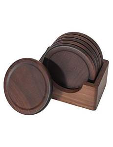 Sous-verre en bois de qualité supérieure avec finition artisanale lisse, idéal pour les tasses à café, les tasses à thé et les verres à boissons froides. - Product Image 6