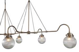 Modern Brass Ceiling Light Geometric Design Indoor Living Room Fixture - Product Image 3