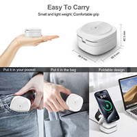 Desain baru ABP harga pabrik lipat 3 dalam 1 stasiun pengisian nirkabel pintar 65W pengisi daya untuk IPhone, jam tangan pintar, earbud