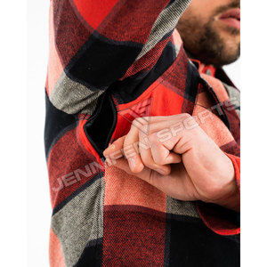 Chemise de moto pour homme en flanelle de laine certifiée CE, rembourrée avec doublure en aramide, aérations sous les bras, doublure en maille - Product Image 3