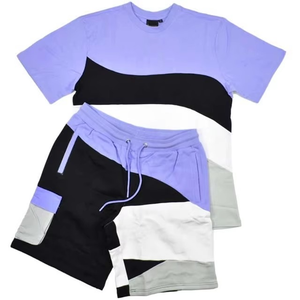 Ensemble T-shirt et short pour homme – Tenue décontractée d'été à manches courtes et pantalon fin, respirant, pour la course à pied – Tendance - Product Image 4