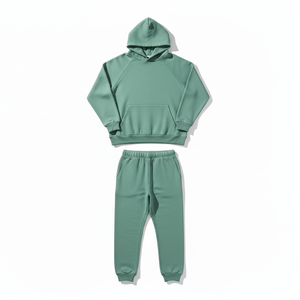 Hot Sale Custom Designed Men's 100% Cotton Solid <b>Tracksuit</b> Plus Size Casual Fashion Wear Winter Breathable Lightweight Factory - Product Image 4