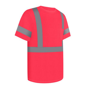 Men's <b>Hi</b> <b>Vis</b> Reflective Safety <b>Shirts</b> High Visibility Short Sleeve Construction Work T-<b>Shirt</b> - Product Image 1