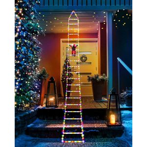 Luci Decorative a Scala LED da 3 Metri con Babbo Natale per Interni ed Esterni, Decorazioni Natalizie - Product Image 1