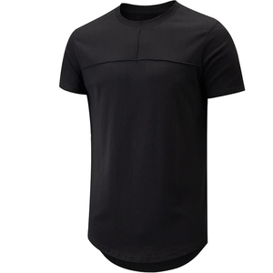 เสื้อยืดคอกลมสีพื้นสำหรับผู้ชาย แขนสั้น ผ้าฝ้ายเนื้อนุ่ม ทรงพอดีตัว สไตล์ฮิปสเตอร์ ลำลอง เสื้อยืดพื้นฐาน - Product Image 1