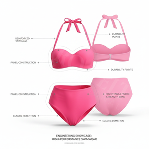 Custom Color & Size High Waisted <b>Bikini</b> Set Removable Straps <b>Push</b> <b>Up</b> Swimsuit Custom Logo Two Piece Beach Swimwear Bathing Suit - Product Image 2