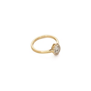Bague de fiançailles en or massif 10K 14K 18K avec halo de diamants de laboratoire certifiés IGI, couleurs DEF, clarté VS VVS, coupes poire et ronde, vente en gros - Product Image 2