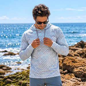 Hoodie de pêche pour homme UPF 50, vêtements de sport, articles de pêche - Product Image 5