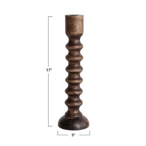 Designer Wooden Candle Holder Vintage Inspired Decorative Piece For Living Room Wedding Decor And Festive Celebrations - Product Image 2