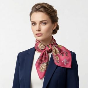 Nouveaux foulards carrés pour femmes de haute qualité en gros, 100 % soie, matériau premium, couleur unie, pour usage extérieur, logo personnalisé - Product Image 1