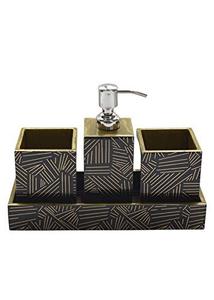 Juego de baño de MDF con acabado esmaltado, precio directo de fábrica, juego de tocador de lujo para decoración del hogar, juego de baño estilo Farhouse al mejor precio - Product Image 6