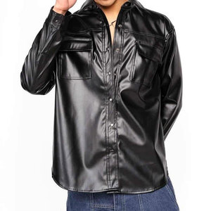 Camisas de Cuero Transpirables y Elegantes para Hombre, Personalizadas, de Tela Suave, Ajuste Cómodo, Material Premium Duradero, Perfectas para la Oficina Diaria - Product Image 1