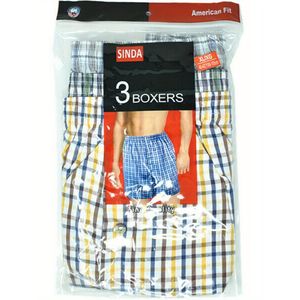Paquete de 3 Calzoncillos Bóxer de Algodón para Hombre, Diseño a Cuadros, Tallas M, XL, 2XL - Product Image 5