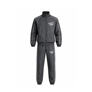 Survêtement coupe-vent imperméable personnalisé pour homme, léger, vente en gros, ensemble de course à capuche en polyester pour l'entraînement en salle de sport - Product Image 5