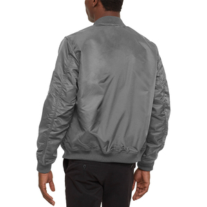 OEM Wholesale Bulk <b>Men's</b> <b>Jacket</b> Custom Logo Thin Flight Bomber <b>Jackets</b> Low MOQ Solid Plain Casual Fashionable Nylon Windbreaker - Product Image 2