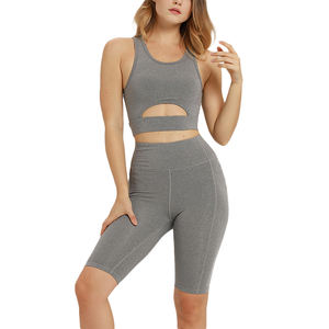 Conjunto de Shorts y Sujetador Deportivo para Yoga, Ropa Deportiva para Mujer, Venta al por Mayor, Conjuntos de Ropa para Gimnasio, Trajes Deportivos BY HI - Product Image 3