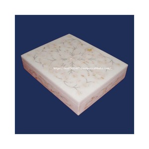 New Traditional Modern Class Handmade MOP Pure White Marble Inlay <b>Box</b> With Mother Of Pearl Material Use For Jewelry Storage Gift - Product Image 2