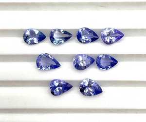 Cuentas de Tanzanita Natural de Alta Calidad, Corte Pera, Facetadas, 5x7mm, Piedras de Tanzanita Sueltas Calibradas para Fabricación de Joyería - Product Image 2