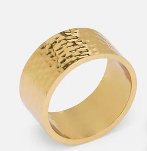Anillo para Servilletas de Latón Dorado Martillado de 4.5cm de Ancho, Decoración Moderna para Mesa, Accesorio para Bodas, Diseño Duradero - Product Image 6
