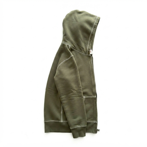 Men Zip Hoodie Vintage Racing <b>Jacket</b> Oversized Streetwear Green Cartoon Embroidered Heavyweight <b>Fleece</b> Full Zip Sweatshirt 100% - Product Image 3